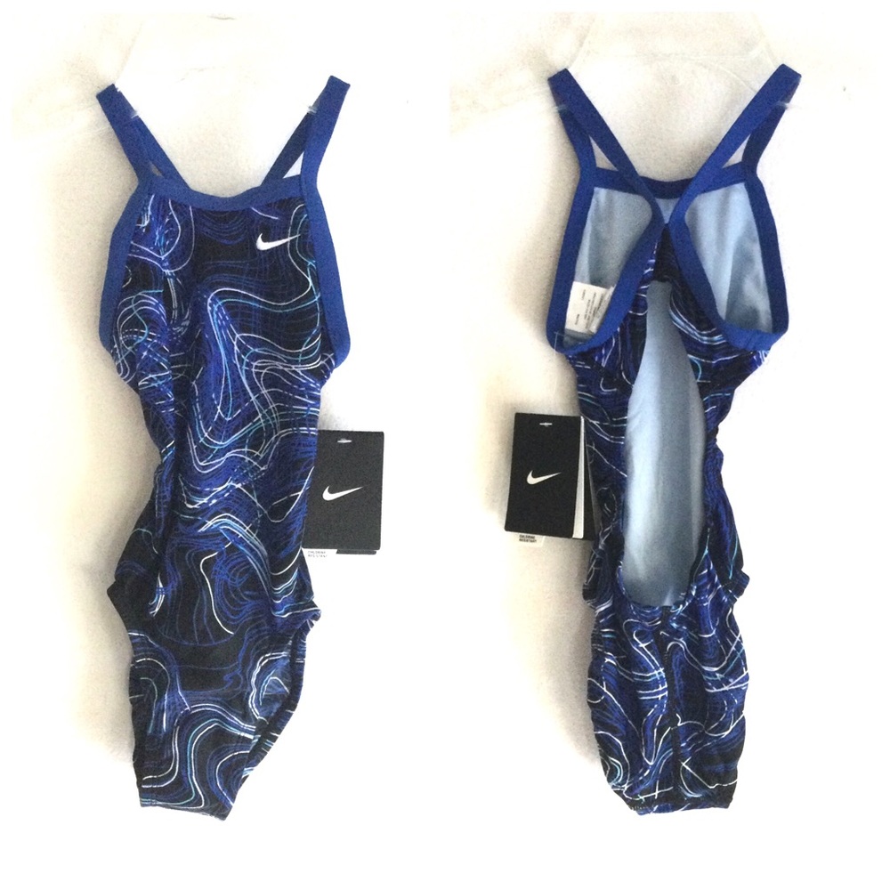 NIKE NWT Little Girls One Piece Racing Swimsuit Sz 5/20